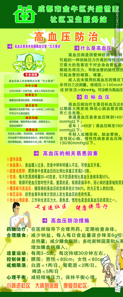 高血压防治X展架