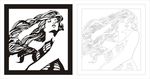 美女无框画