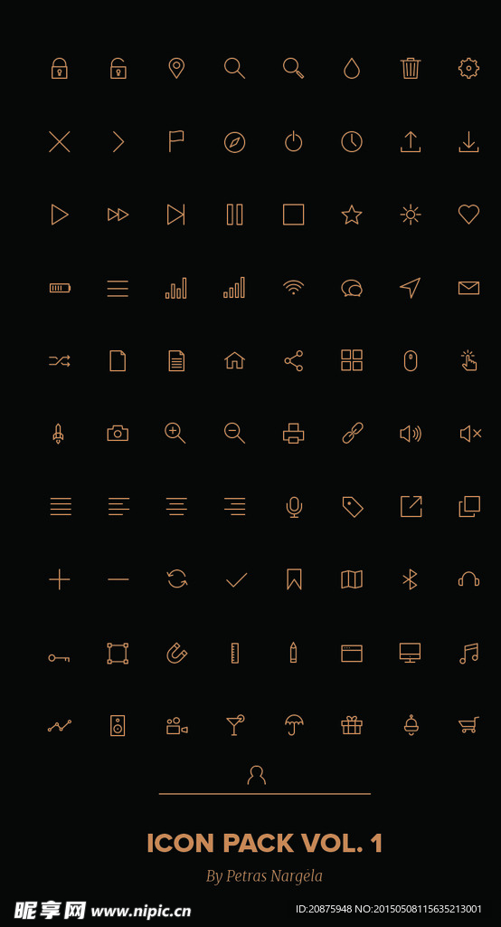 线框小图标UI