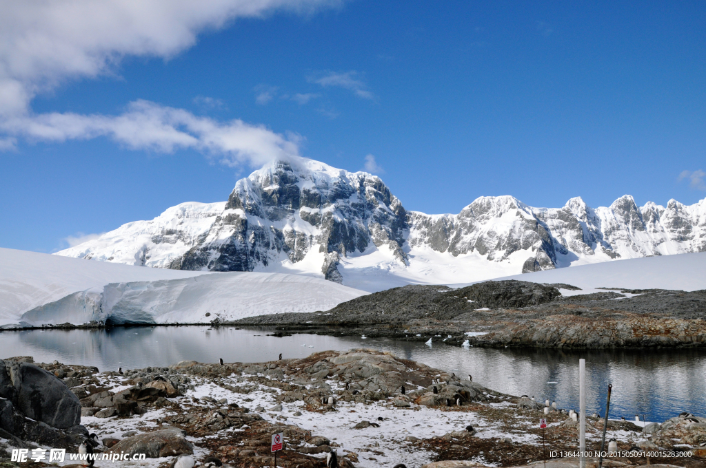 南极洲岛屿与冰山