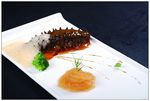 干烧意面海参配香芒泡沫