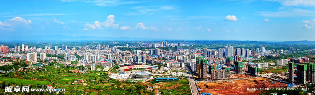 重庆垫江县全景图