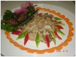 螺肉炒百灵菇