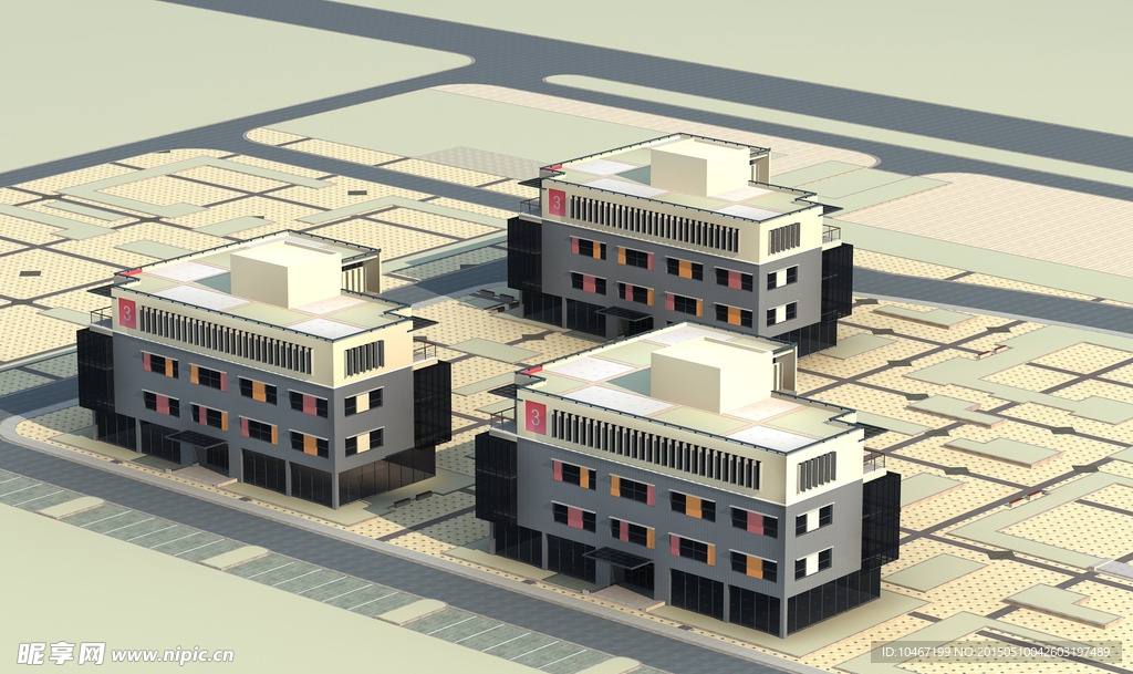 科技园3D 模型