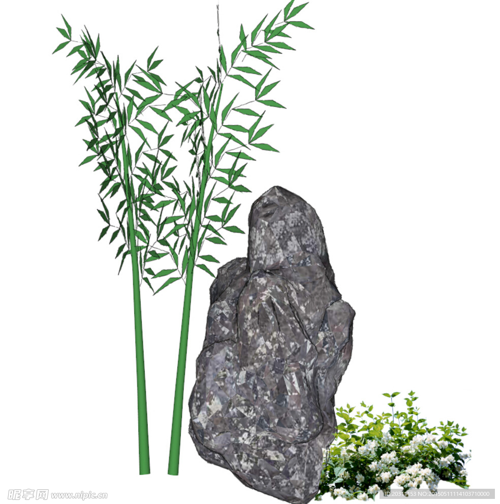 石头与竹子