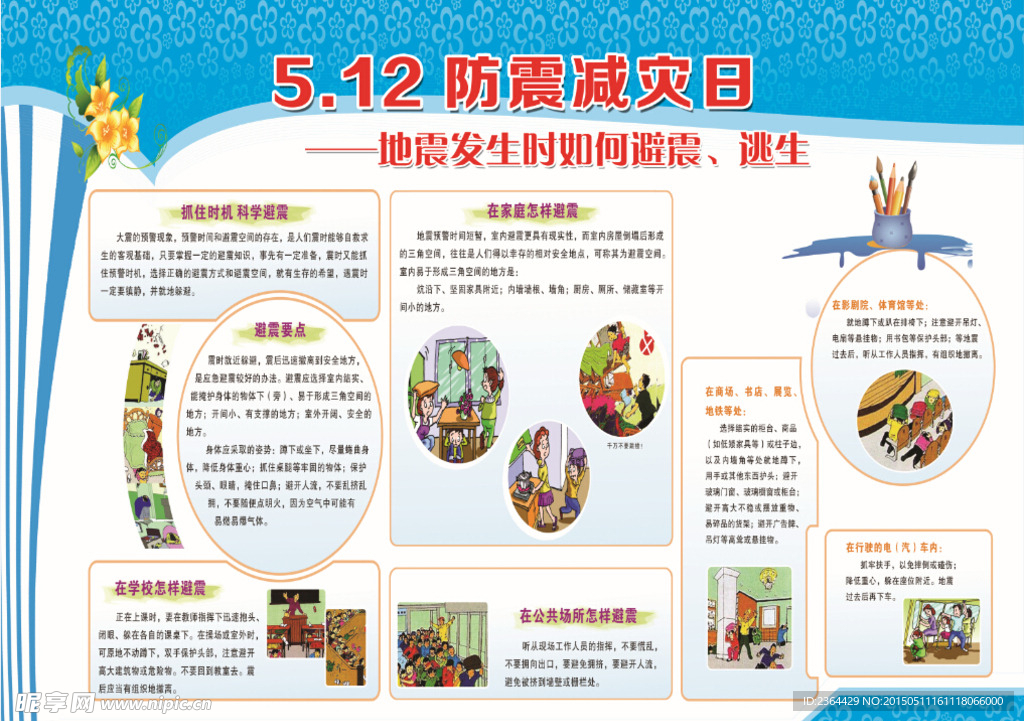5.12防震救灾日宣传展板