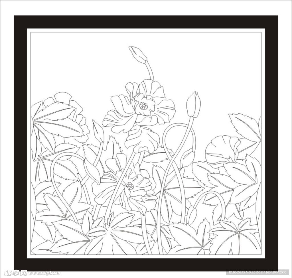 荷花装饰画
