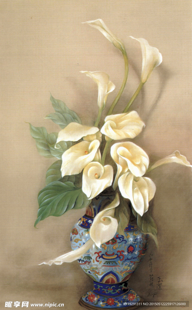 花卉国画