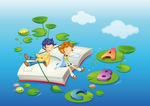 学习主题儿童卡通插画矢量素材