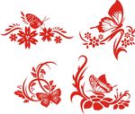 红色精美花纹