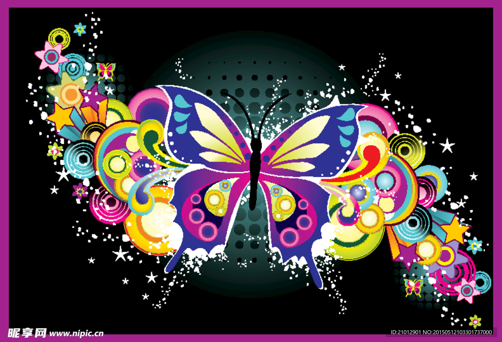 蝴蝶与花背景图