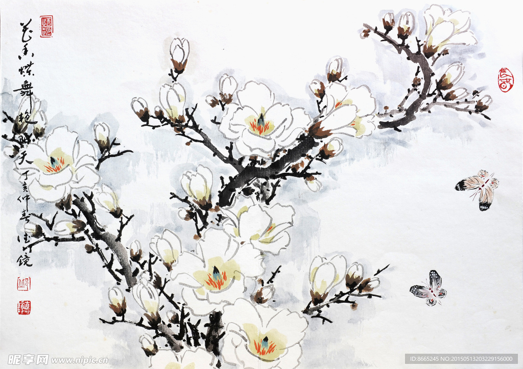 梅花水墨画