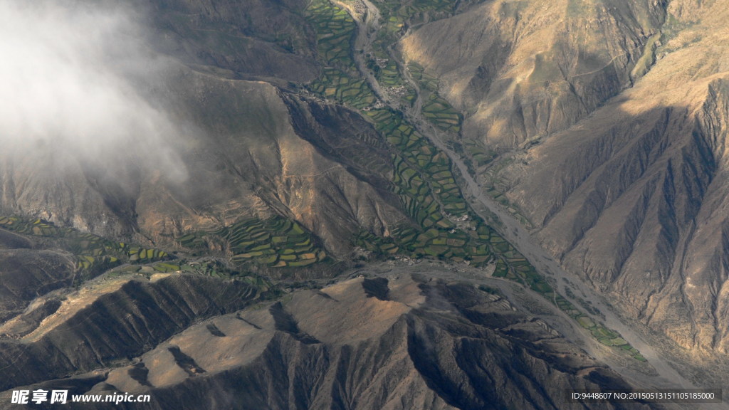 喜马拉雅山鸟瞰图