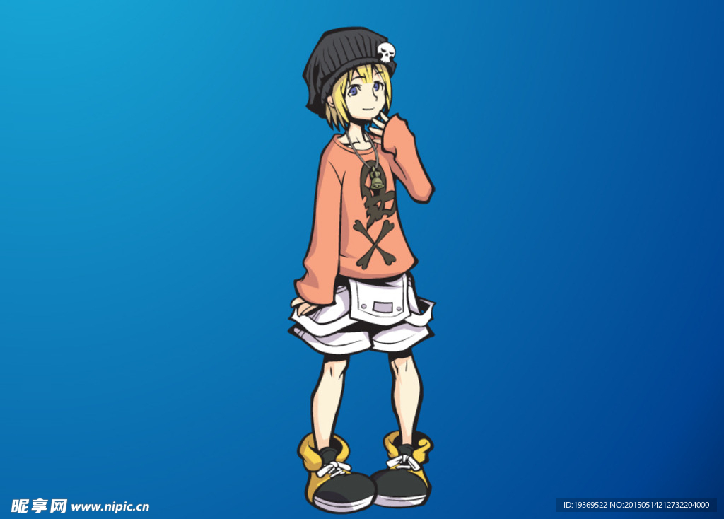 潮流卡通人物矢量素材