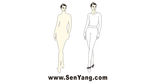 女模特 模特绘图 名模服装设计