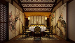 中式古典餐厅包房效果图