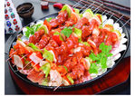 铁板串烧鹿肉