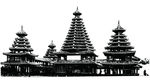 古塔素描图