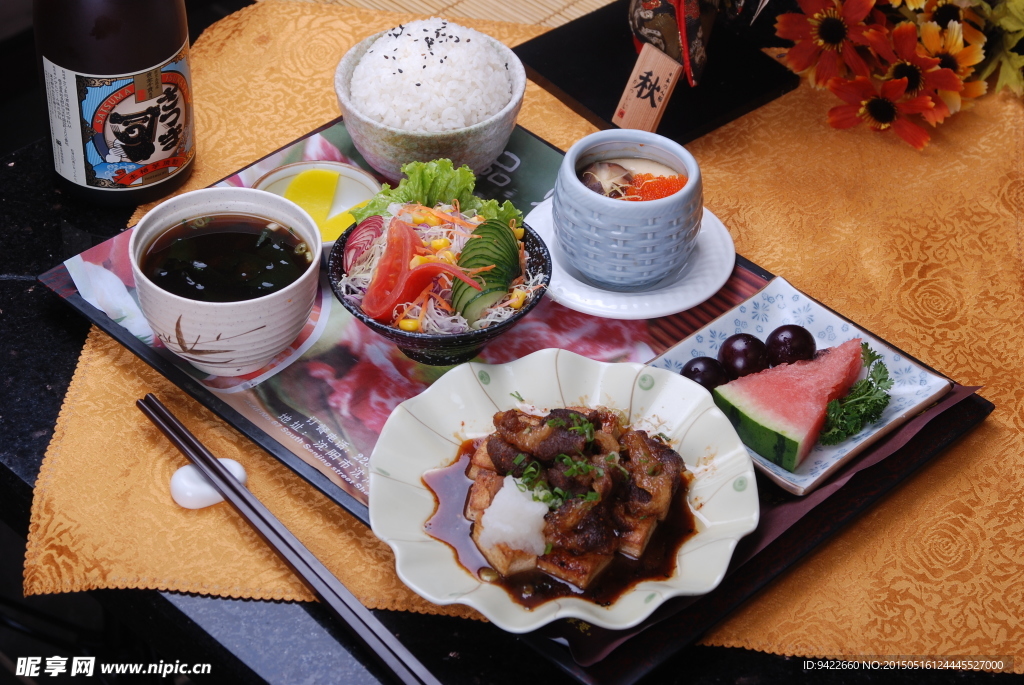 豆腐牛肉七味烧套餐