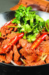 干锅黄牛肉牛柳杏鲍菇