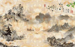 大理石水墨画背景墙