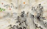 大理石水墨画背景墙