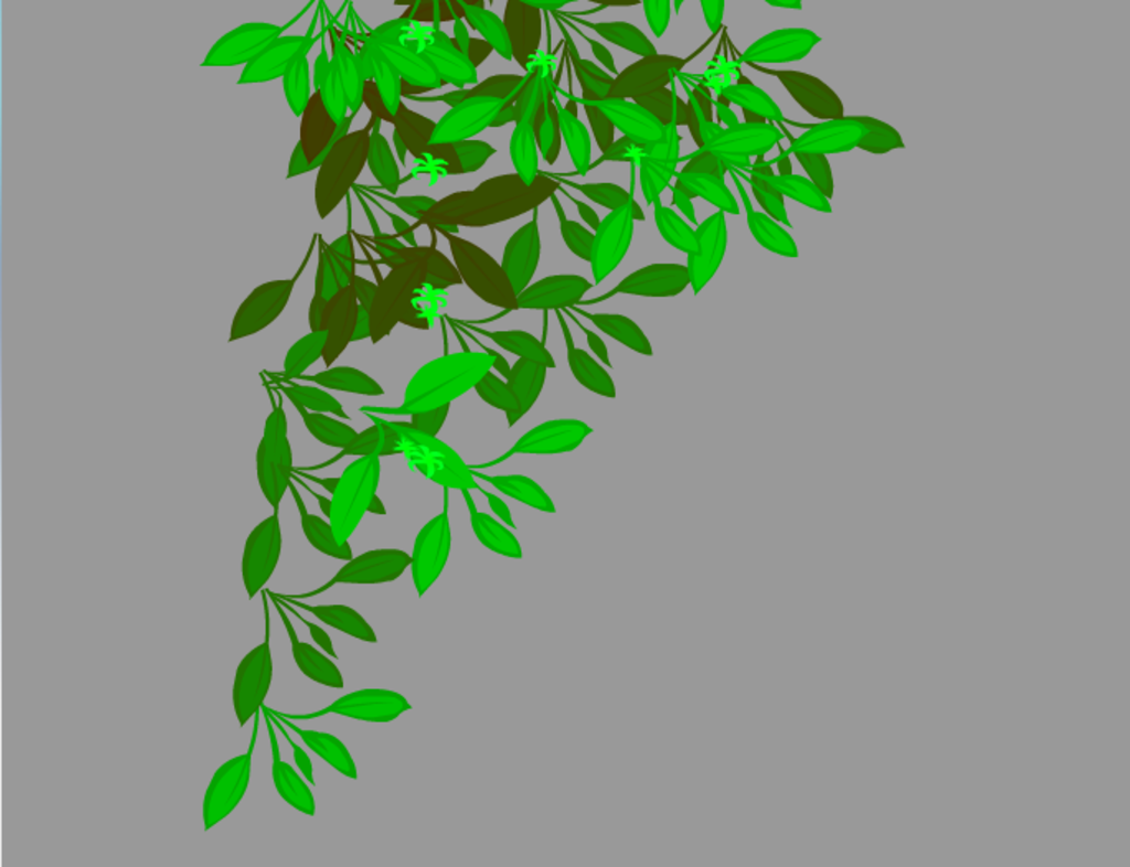 绿叶飘动flash矢量动画