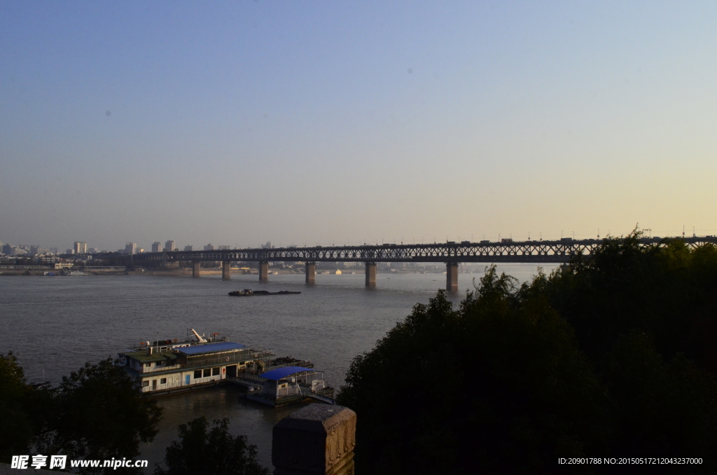 夜景 武汉长江大桥