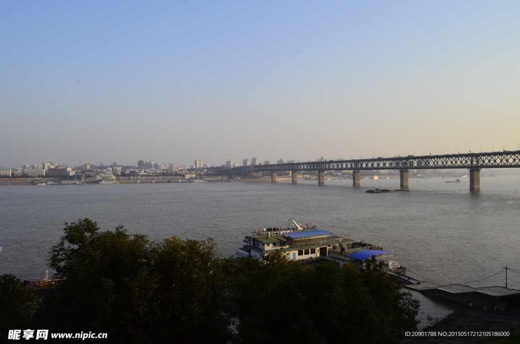 夜景 武汉长江大桥