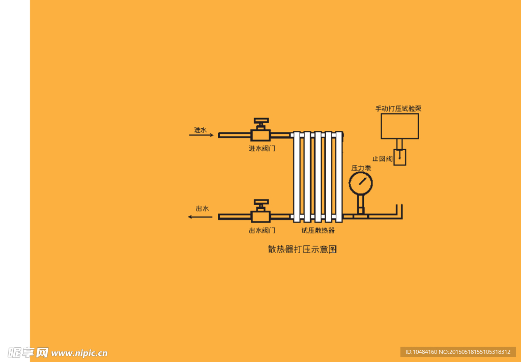 暖气片打压示意图
