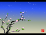 雪花飘落flash梅花动画