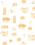 早餐线稿插画PNG
