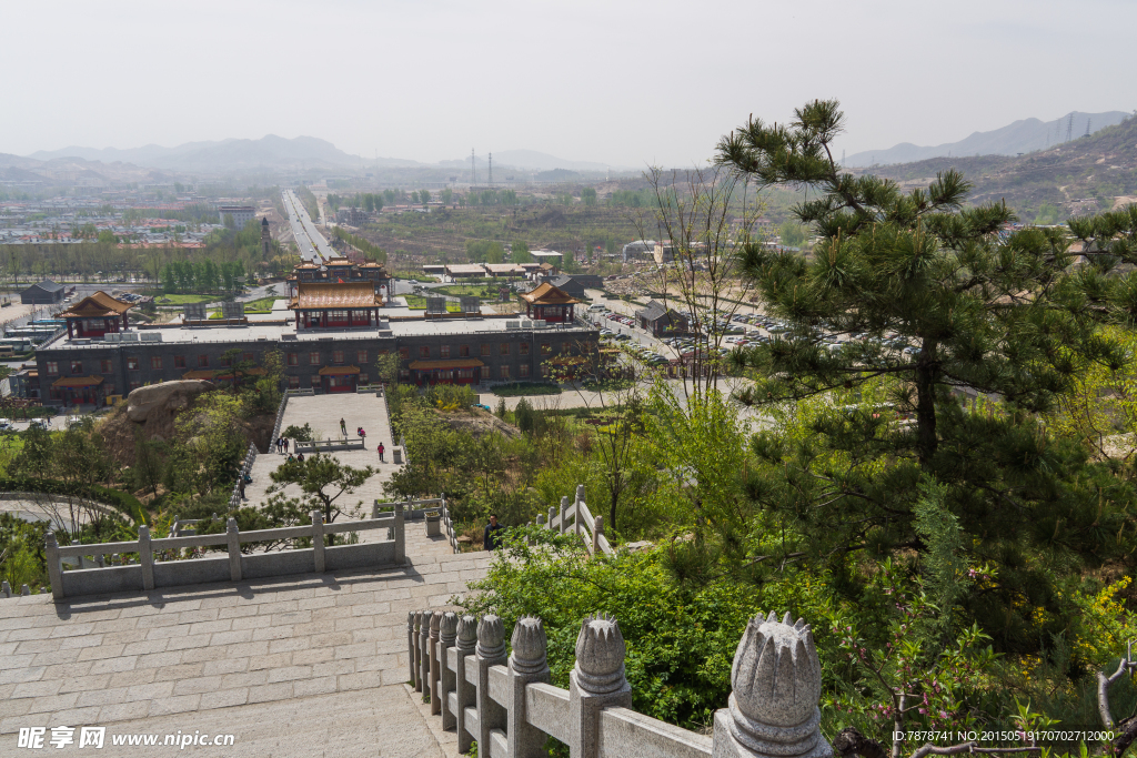 盘山旅游风光鸟瞰景观