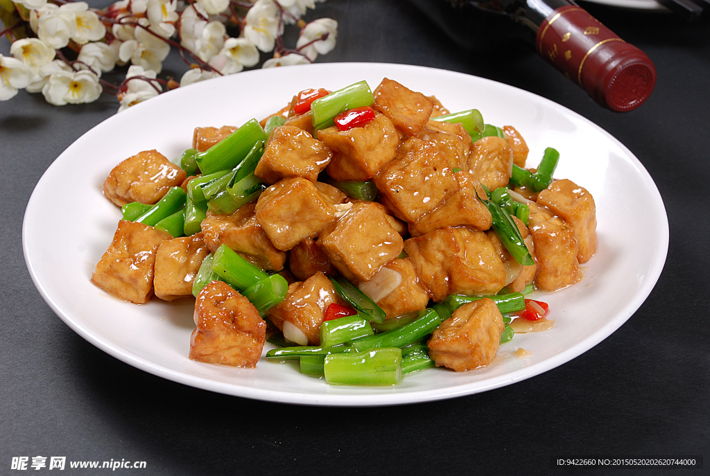 鸡汁豆腐烧菜心