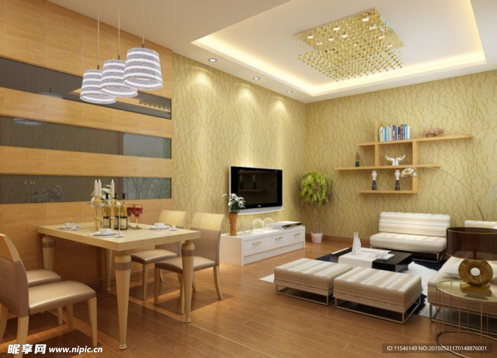 小型客厅3d模型