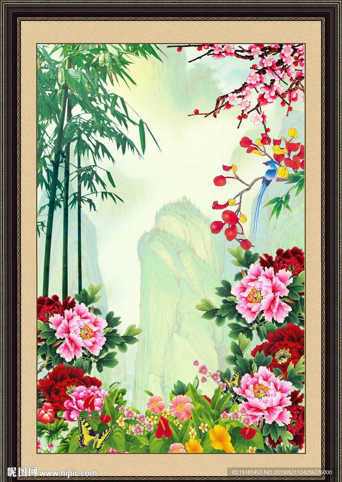 花鸟图 花开富贵
