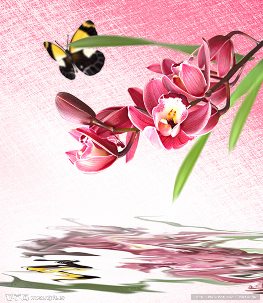 兰花水纹