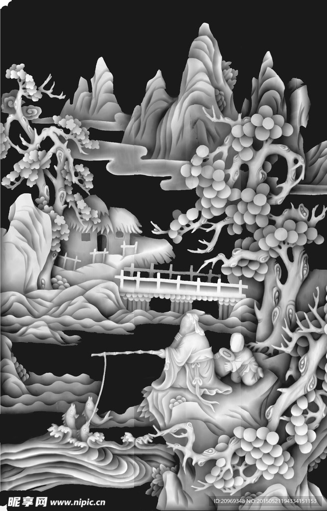 山水景观设计图__自然风光_自然景观_设计图库_昵图网