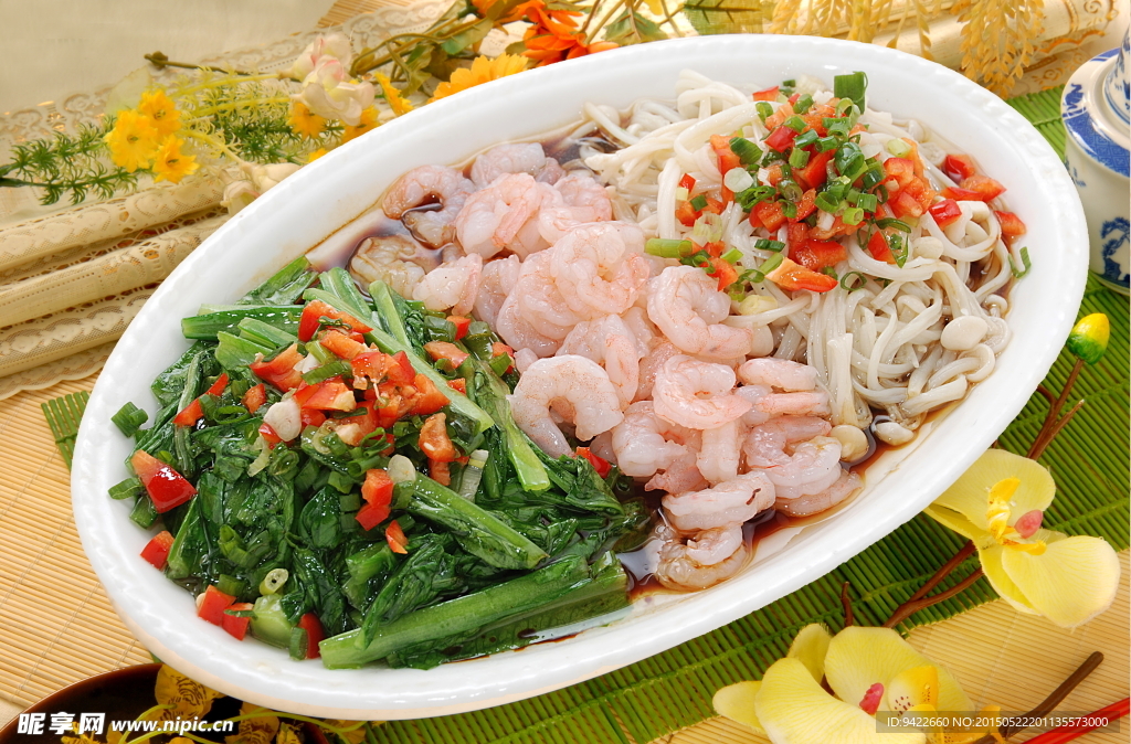 虾仁灼双鲜