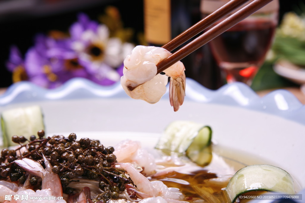 鲜花椒煮虾