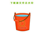 手绘水桶矢量造型图