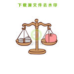 全新手绘天枰矢量图