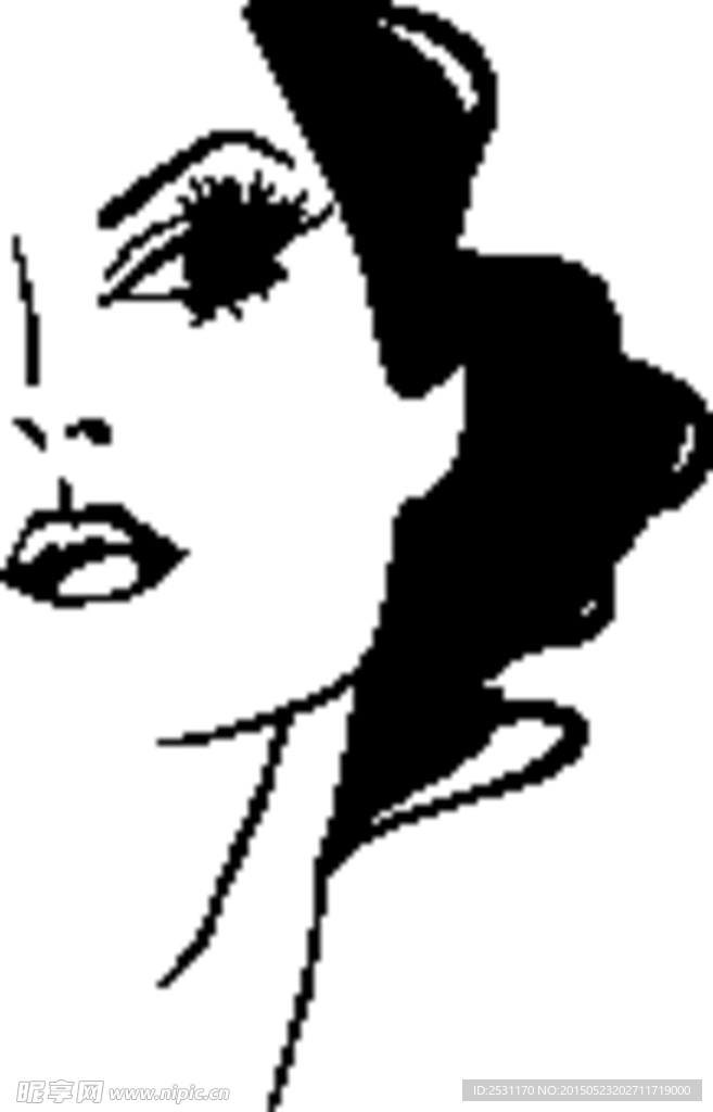 素描女性