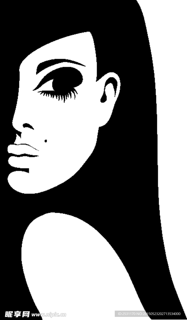 素描女性
