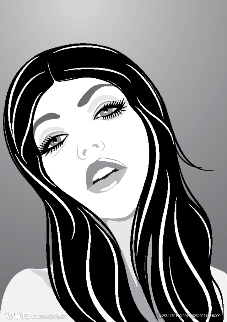 素描女性