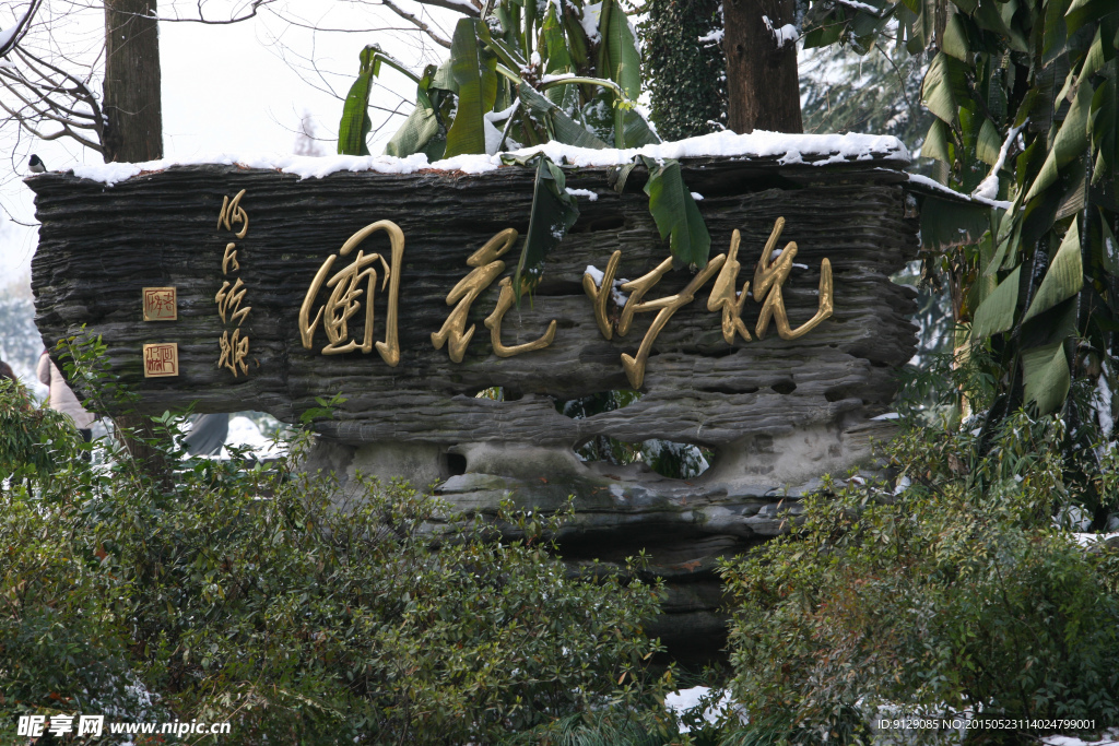 杭州花圃 雪后初晴