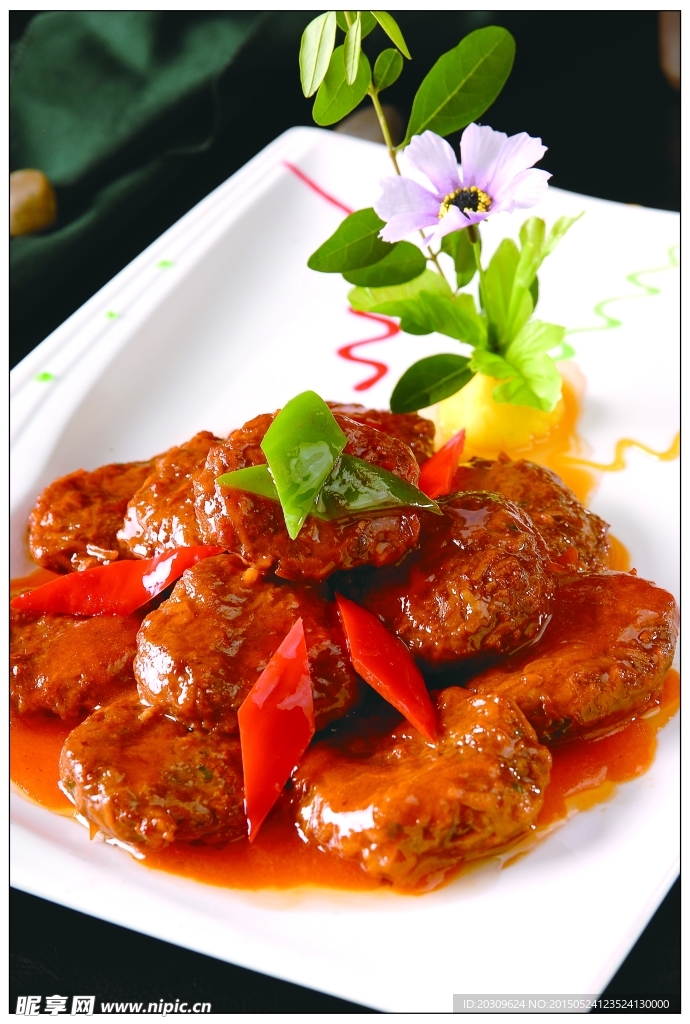 鲍汁烧藕饼
