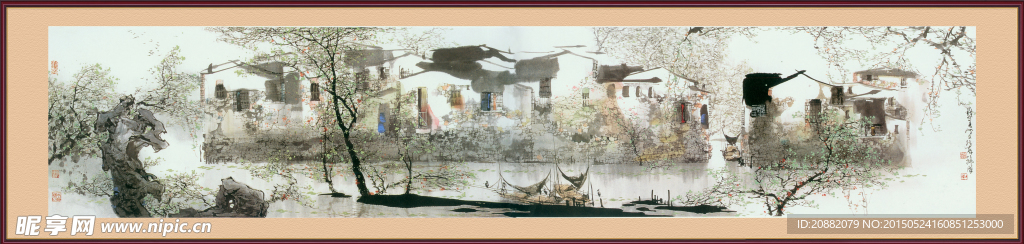 水墨江南水乡