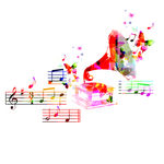 时尚几何炫彩音乐图案