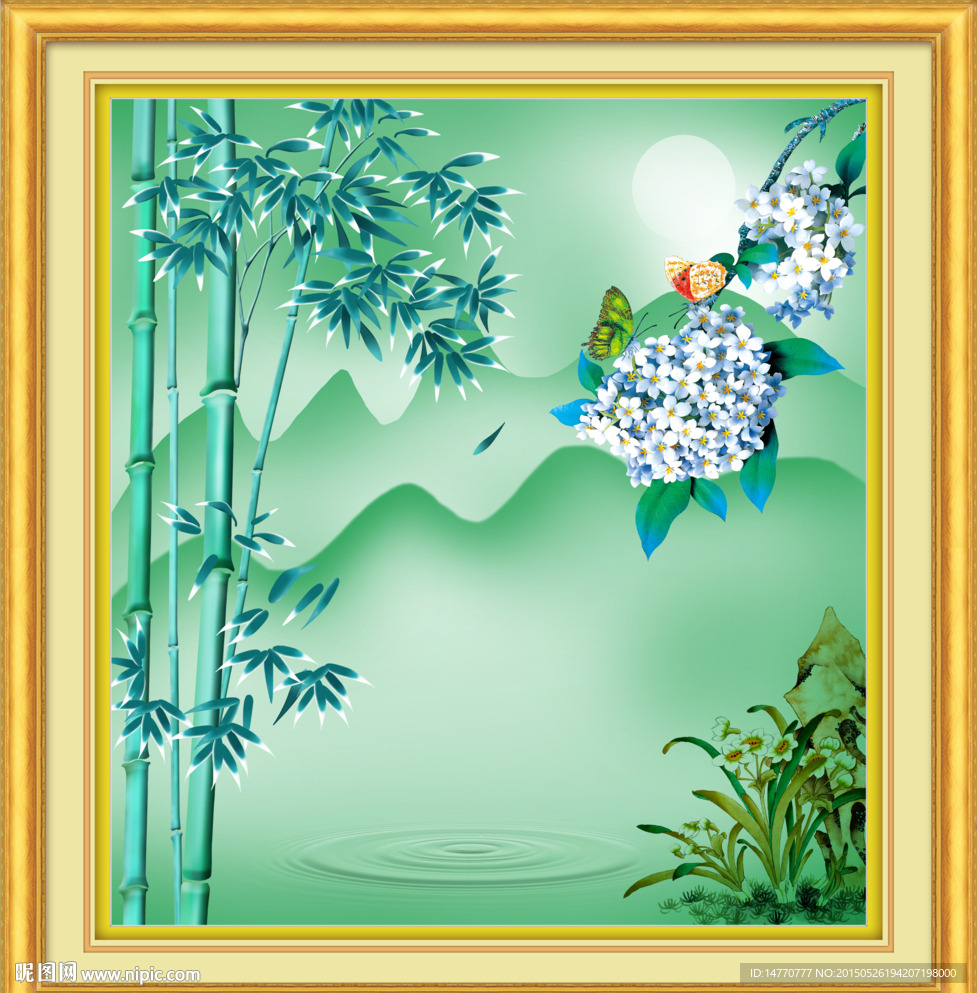 竹子装饰画